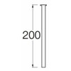 SANEI V90J-64-200 [Toilet Straight Pipe with Brim] Length 7.9 inches