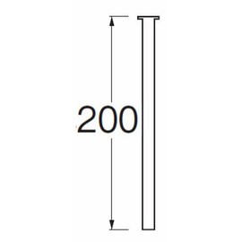 SANEI V90J-64-200 [Toilet Straight Pipe with Brim] Length 7.9 inches (200 mm)