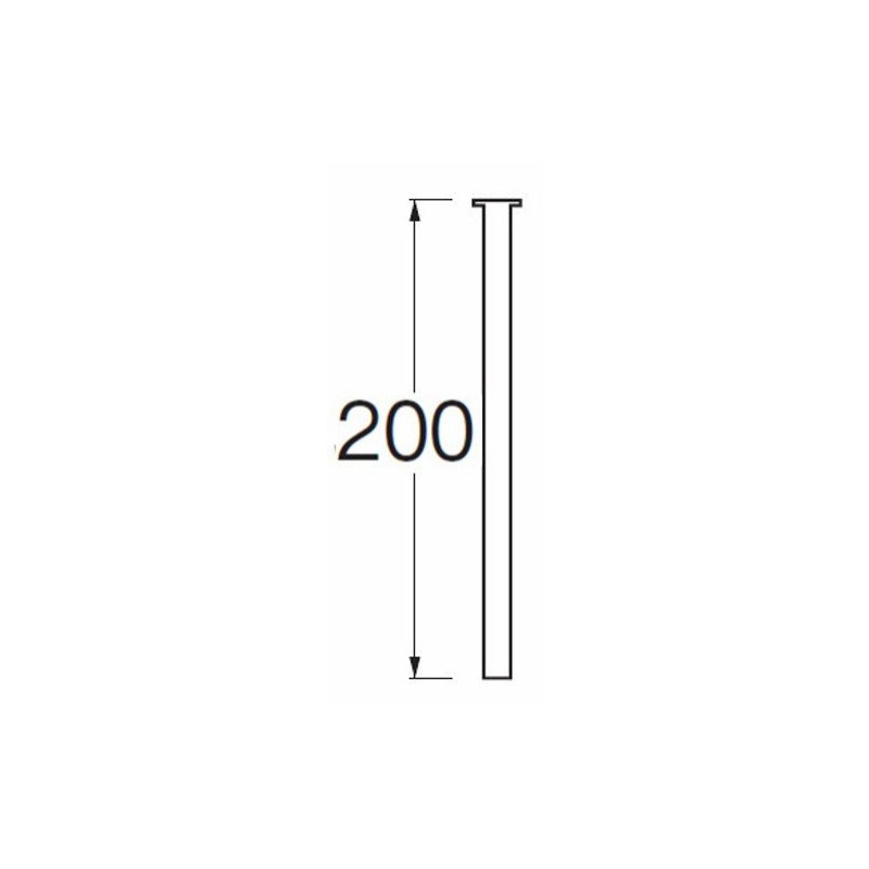 SANEI V90J-64-200 [Toilet Straight Pipe with Brim] Length 7.9 inches