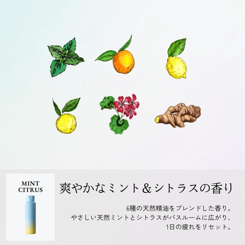 [Summer Limited] uruotte Natural Shampoo Mint & Citrus 250ml
