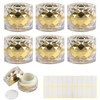 CINECE Cream Case, Divided Container Case, 6 Pieces, Labeled Clear,