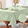 Romanstile Spring Jacquard Rectangle Tablecloth - Waterproof Damask Floral Pattern