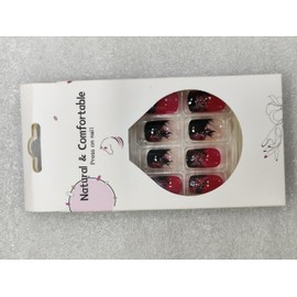 Ceboic 24 Stück Rosa Glänzend Press on Nails Oval, Französische Nägel zum Aufkleben Full Cover Kunstnägel Natürlich Künstliche Nägel Kurz, Wiederverwendbar Acryl Fingernägel Fake Nails für Frauen