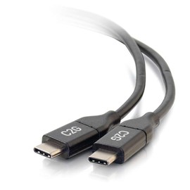C2G USB Cable, USB 2.0 Cable, USB C to C Cable, Black, 3 Feet (0.91 Meters), Cables to Go 28827