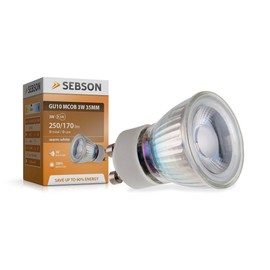 SEBSON LED Bulb GU10 Warm White 3 W 35 mm Diameter Replaces 25 W Halogen GU10 LED Spotlight 230 V 250 lm Bulb Spot 46° Ceiling Spotlight Diameter 35 x 47 mm