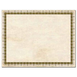 Vintage Gold Border Laser & Inkjet Certificate Border Paper (100 Certificates)
