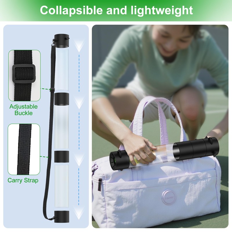 Asyxstar Pickleball Ball Retriever & Ball Hopper Storage with Strap