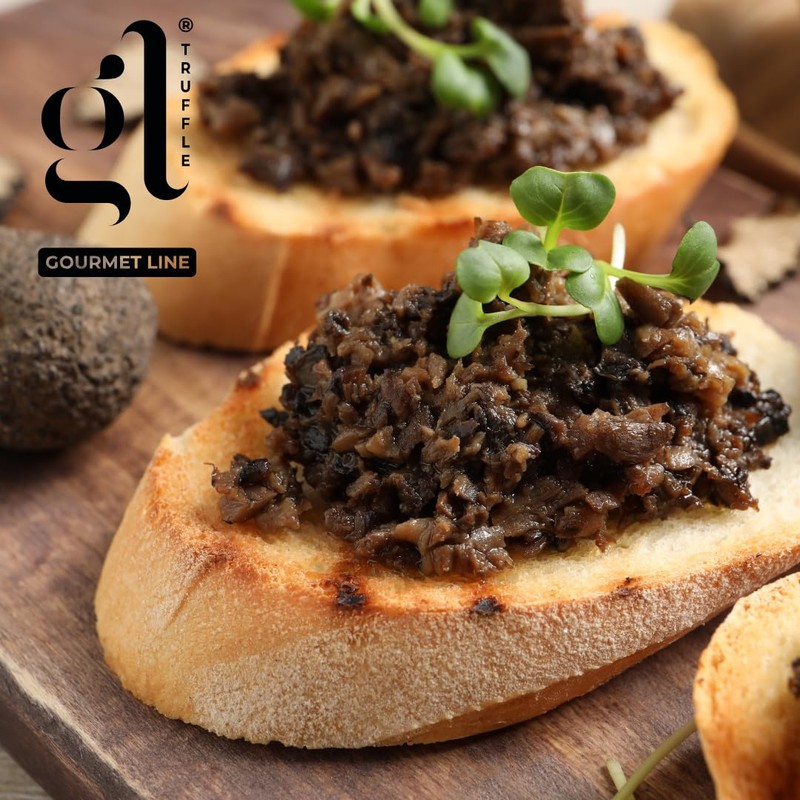 GL Truffle GOURMET LINE Premium Minced Black Truffle Sauce, Larger