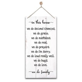 House Rules Home Signs Decor, In This House We Do Family, Hanging Wood Sign Home Décor, Rustic Wall Décor Sign, Wooden Wall Decoration, Art Wall Wooden Sign, Warm House Wall Hanging Décor