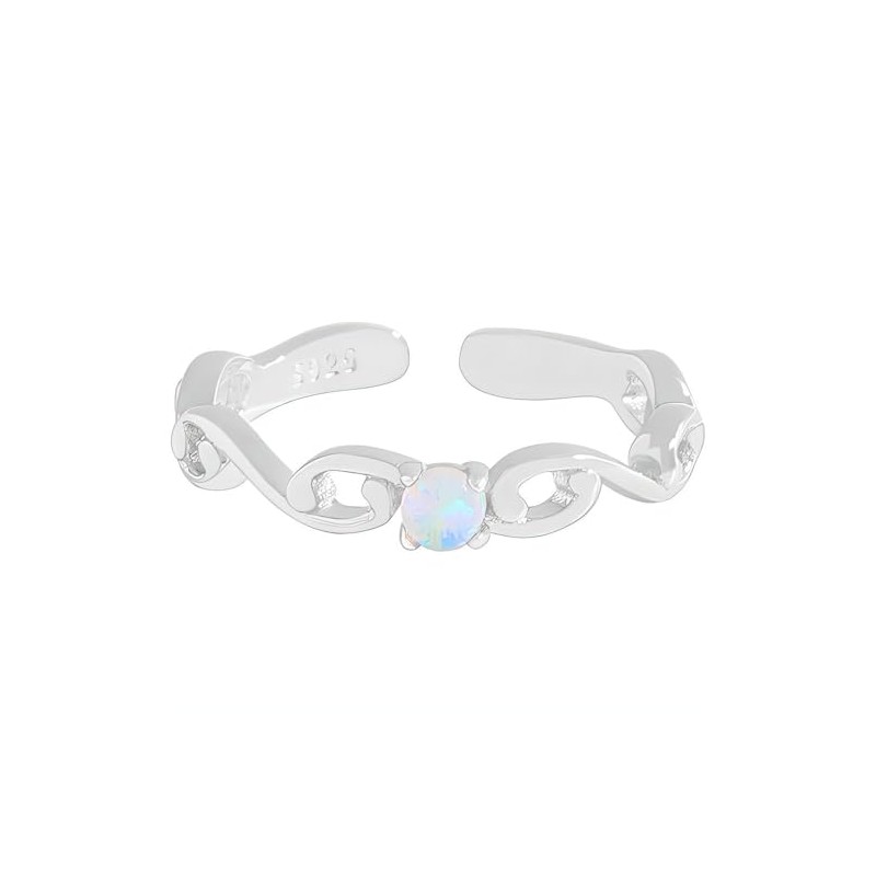 NicoWerk SRI1112 Women's 925 Silver Ring - Adjustable Silver Ring