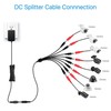 Auroh 2-Pack DC Power Splitter Cable 1 to 4 Way,
