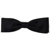 TigerTie prefabricated narrow silk bow tie in black monochrome +