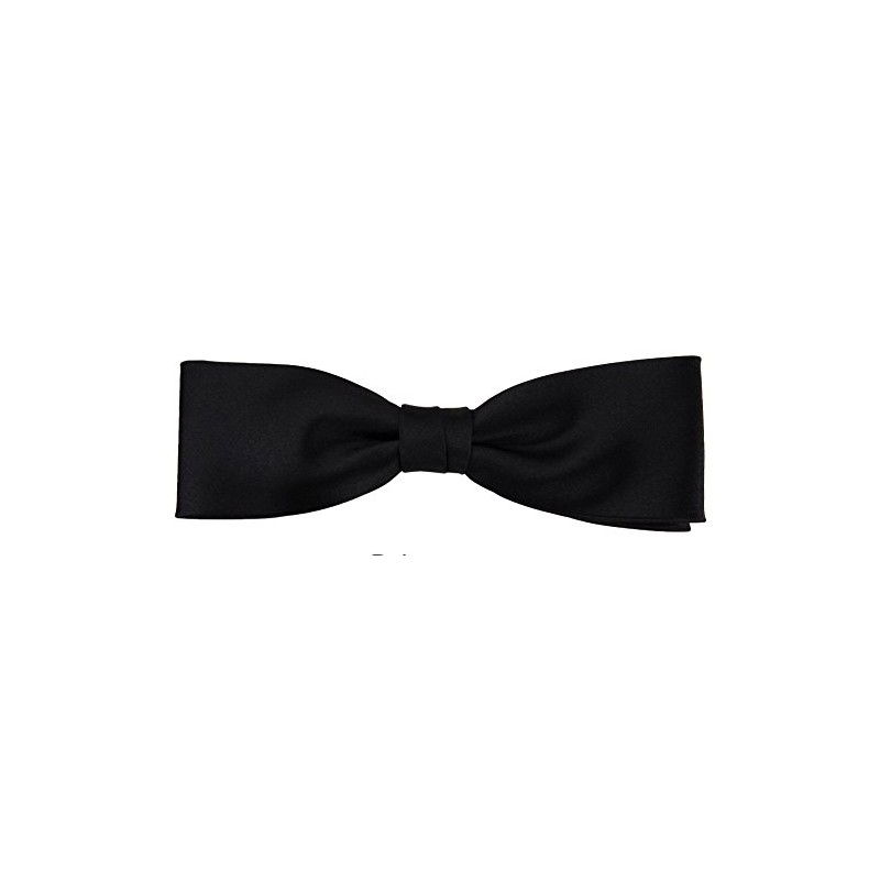 TigerTie prefabricated narrow silk bow tie in black monochrome +