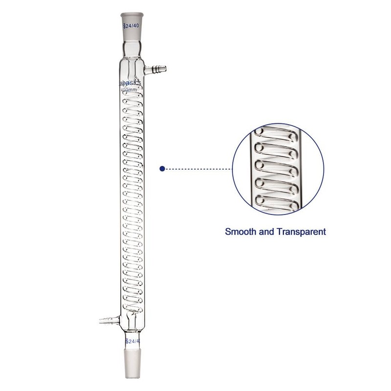 Labasics Borosilicate Glass Graham Condenser with 24/40 Joint 400mm Jacket