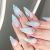 Rilafuvu Nails Press ons Fake Nails Press on Nails Wave