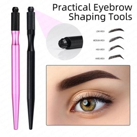 Pack of 5 Ergonomically Designed Microblading Pens, Lightweight Manual Eyebrow Tattoo Hand Tool, Durable Tebori Tattoo Pen with Cross Mouth Locking (3 Pieces Pink + 2 Pieces Black)