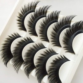 Drag Queen Lashes stage Exaggerated Fancy Dress False Eye Lashes Fluffy Thick Mink Handmade Long Black 10 pairs