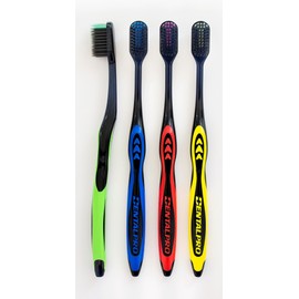 Dental Pro Black Diamond Ultra Fine Hair Regular Regular Set of 4