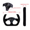 TIYPEOR D Shape Kart-Style Open-Top Suede Racing Steering Wheel for