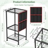 Lovind Garden Tool Organizer,Metal Yard Tool Organizer,Holds 50 Long-Handled Tools/Rakes/Brooms,Side