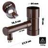KADAX Rain Collector 80 mm, Rainwater Collector for Downpipe, Rain