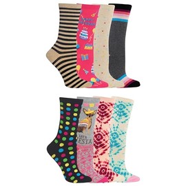 Hotsox Women's Party Bundle 8 Pack, Multi-Colored, Women's 4-10