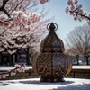 Ziva Metal Oriental Moroccan Storm Lantern, 30 cm, for Outdoors