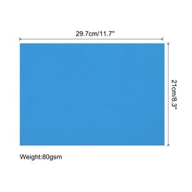 sourcing map 125 Sheets A4 Colored Print Copy Paper Origami Paper Printer Paper 80gsm for Printing, Document Copying, Art Craft, Blue