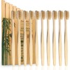 Paquete Cepillos Dientes Bambú Biodegradables Beige