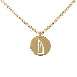 DAHEIM Dubai DHK301 Filigree Burj Al Arab Necklace for Women and Women, Home Jewellery Emirates Stainless Steel (Silver-Coloured or Gold-Plated), Stainless Steel, Al