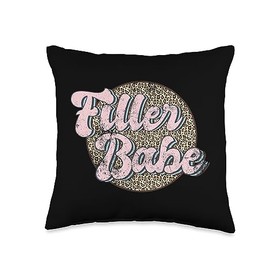 Filler Babe Leopard Nurse Injector & Med Spa Pun Vintage Filler Babe Medical Spa Leopard Nurse Injector Throw Pillow, 16x16, Multicolor
