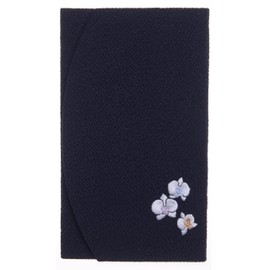Crepe Embroidered Fusk, Set of 2, For Congratulations, Made in Japan, For Weddings, Funeral Ceremonies, Men's, Women (Plum Pink Orchid Navy Blue)