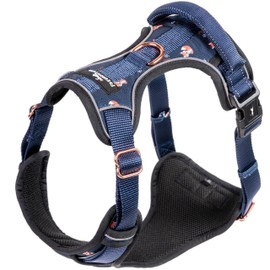 Freudentier Dog Harness, Exceptionally Elegant, Breathable Padding, Absolutely Secure Fit, Chest Harness for Large Medium and Small Dogs