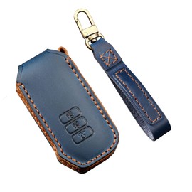 ontto Leather Car Key Case Cover For Kia K5 DLS GT Line Sorento 4 MQ4 Sedona Carnival MPV 2020 2021 2022 Key Fob Protective Case Cover 7 Buttons Blue C