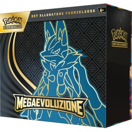 Pokémon: set Allenatore Fuoriclasse (Lucario) dell’espansione Megaevoluzione del GCC Pokémon (una carta promozionale a figura intera, nove buste di espansione e accessori premium)