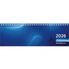 Tischquerkalender blau 2026 - 32x10,5 cm - 1 Woche auf