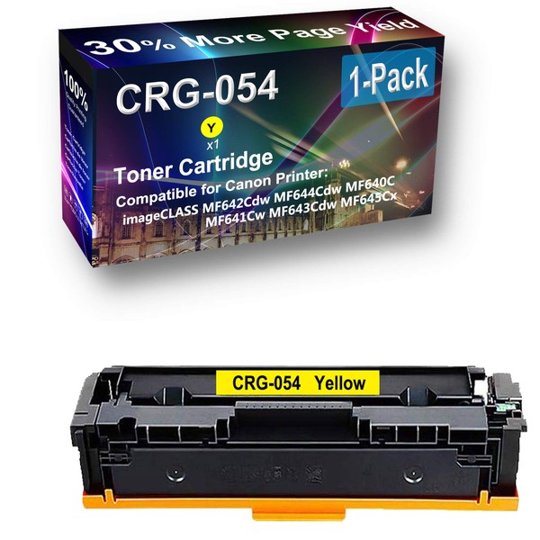 1-Pack (Yellow) Compatible High Capacity CRG-054 Toner Cartridge Used for