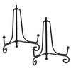 Hordion 2 Pack Plate Stand, 4 Inch Black Iron Easel