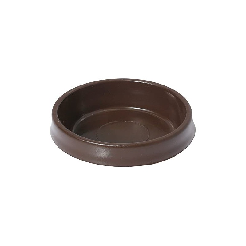 8 X CASTOR CUPS LARGE BROWN FLOOR PROTECTOR GLIDES by