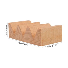 Cabilock Wooden Taco Holder and Sushi Stand - Multi-Function 3-Grid Tortilla Rack for Serving Tacos Sushi Rolls and Hand Rolls in Home or Restaurant