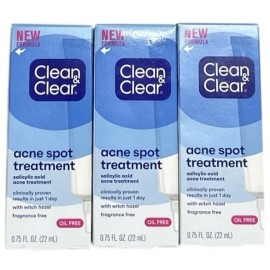 CLEAN & CLEAR 3 Clean & Clear 0.75 oz. Acne Spot Treatments with Salicylic Acid Witch Hazel