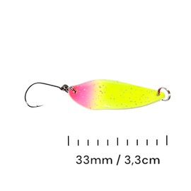 SEABUZZ Mini Bass & Trout Spoon Fury 4 g 33 mm Trout Bait & Bass Bait with Fishing Hook - Blinker Trout & Predator Fishing Bait - Sport Fishing Lure - Artificial Bait - Wobbler - Fishing Accessories