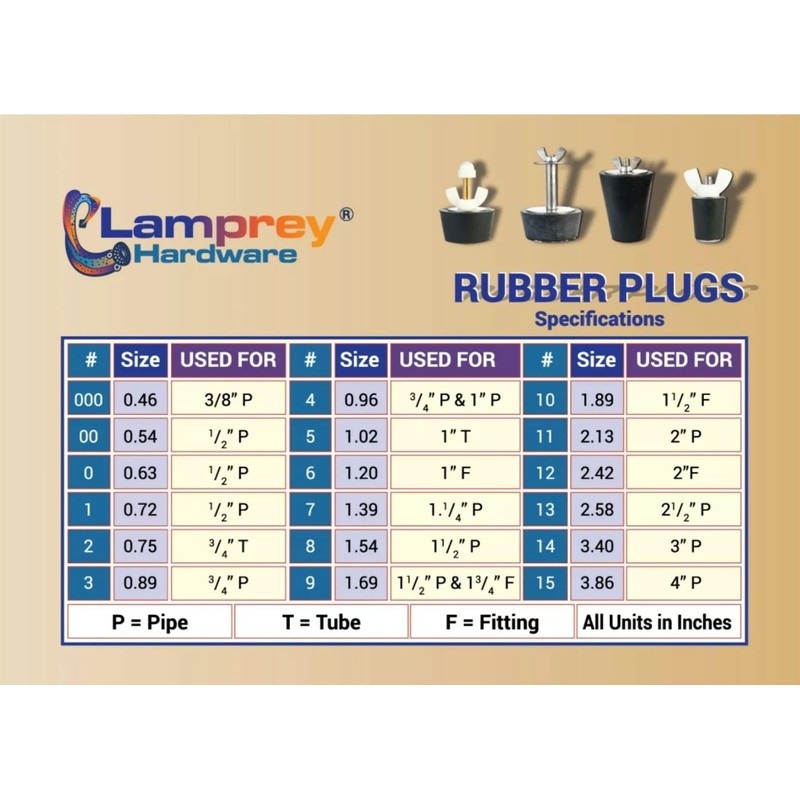 Lamprey Hardware #5 Winter Plug Expanding for 1 inch Tubes