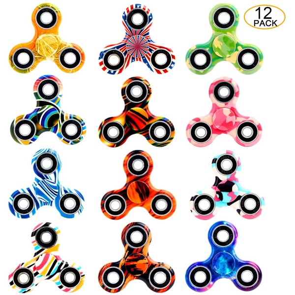 SCIONE Fidget Spinner 12 Pack ADHD Stress Relief Anxiety Toys