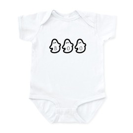 CafePress Boo Infant Bodysuit Cute Infant Bodysuit Baby Romper Cloud White