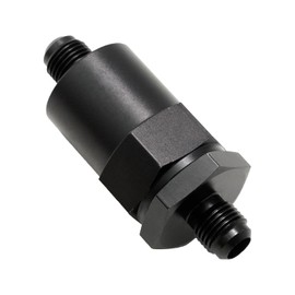 Hoypeyfiy An-6 Black Anodised Billet Fuel Filter 30 Micron, High Flow Fuel Inline Filter, Replacement for Automotive Aerospace