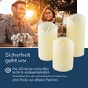 Olympia IOIO - Set of 3 LED real wax candles