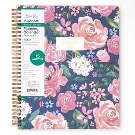 Blue Sky 2025 15-Month Weekly and Monthly Planner Calendar, October 2024 - December 2025, 8.5" x 11", Thick Art Card Cover, Laminated Tabs, Wirebound, Storage Pocket, Alya (Alya- 2025, 8.5" x 11")