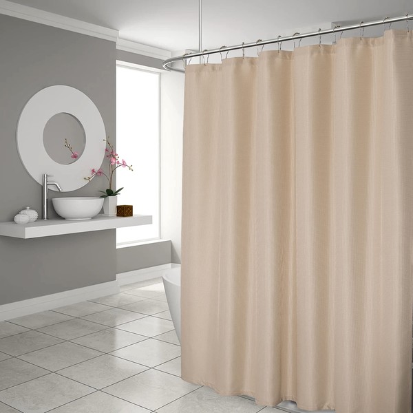 Dainty Home Waffle Weave Shower Curtain - Hotel Collection Quality