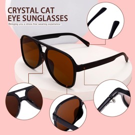 Woeoe Retro Aviator Sunglasses for Women Men Trendy Sports Sunglasses for Outdoor